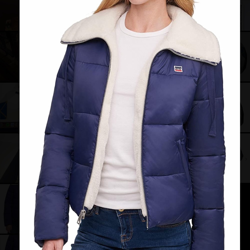 Sherpa lined puffer jacket